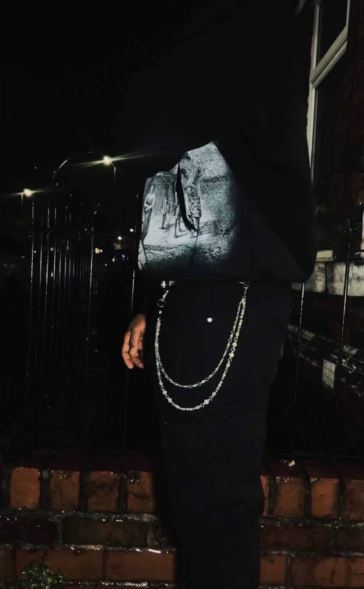 New Silver Cross Pant Chain