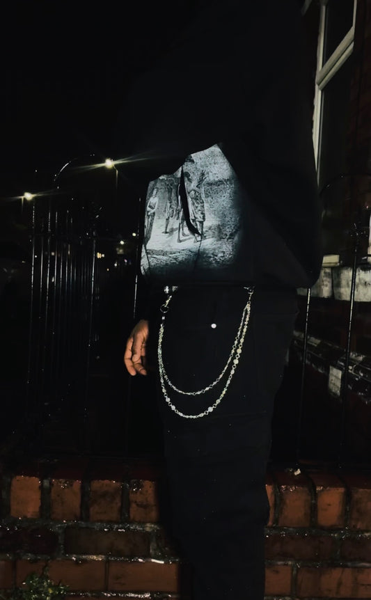 New Silver Cross Pant Chain