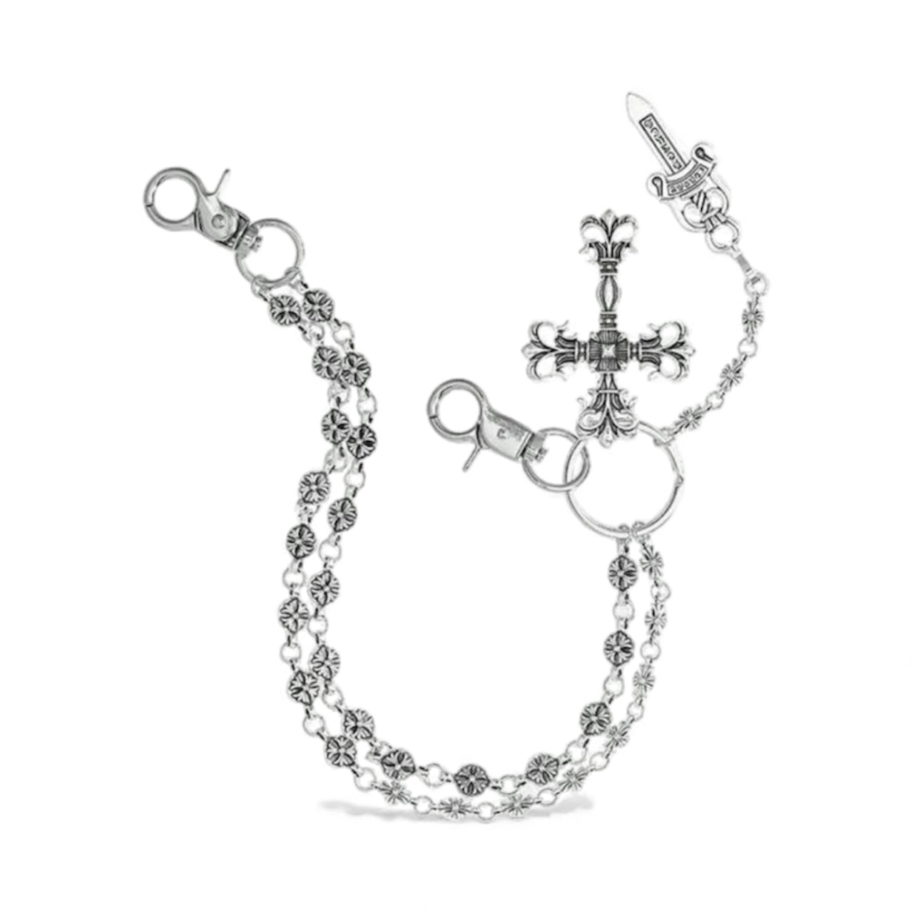 Cross Pant Chain with Lobster Clasp Pendant