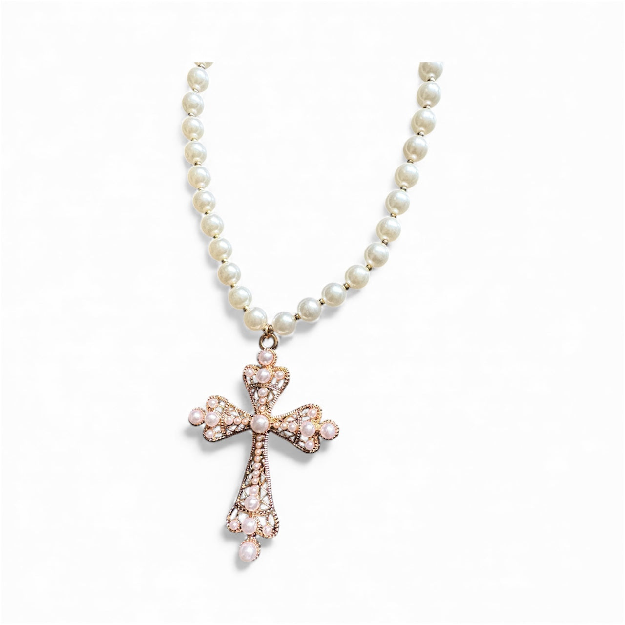 Large Hollow Cross Necklace