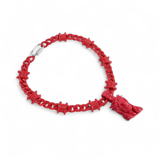 Red Jesus Piece Chain & Pendant 3D
