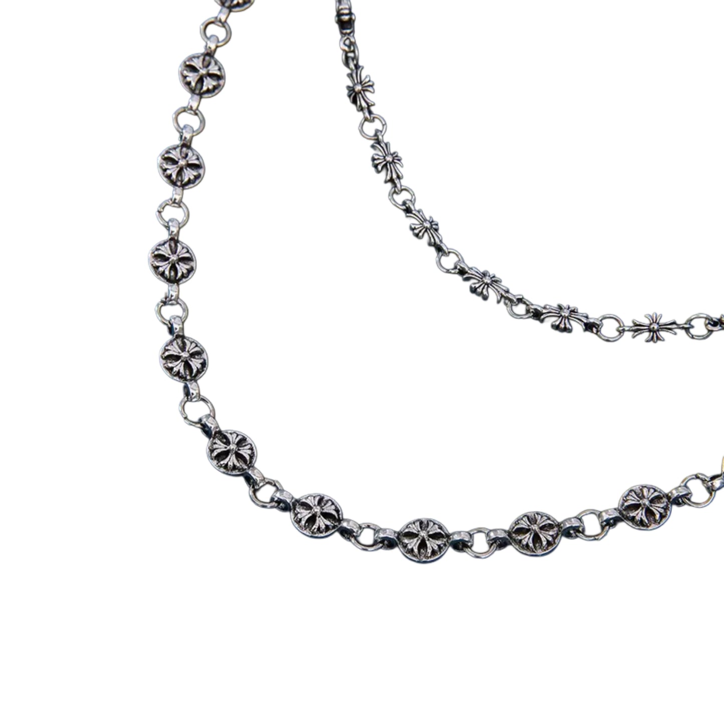 New Silver Cross Pant Chain