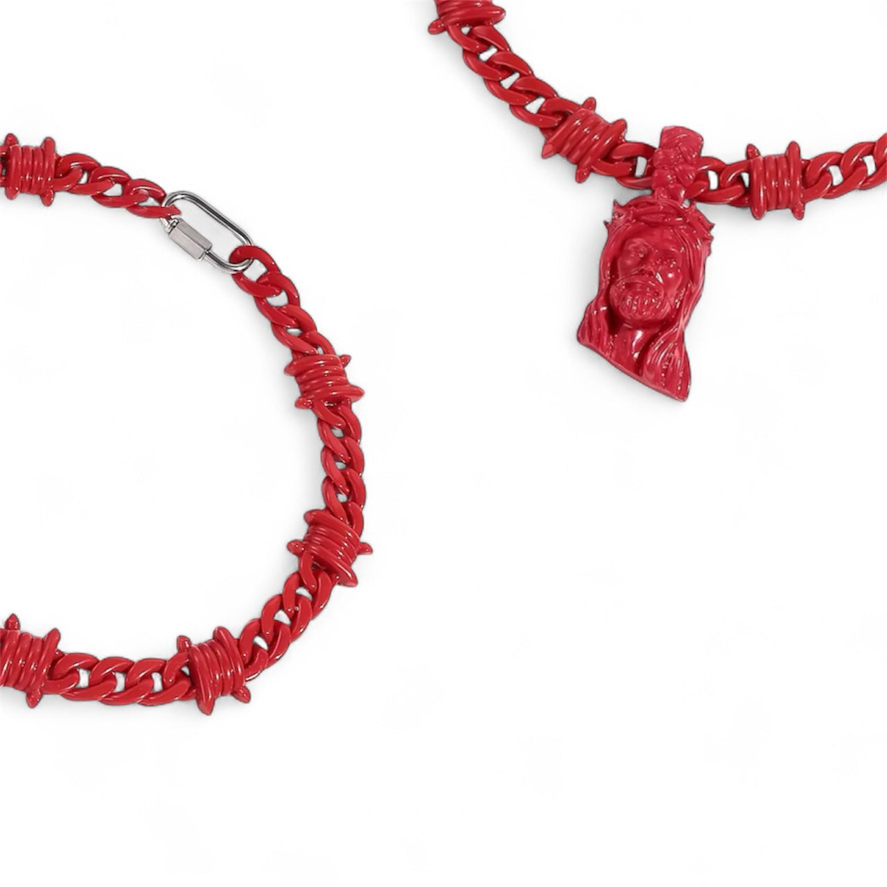 Red Jesus Piece Chain & Pendant 3D